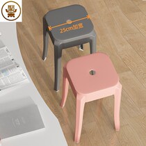 Stool home living room Nordic small bench dining room table plastic low stool to store thick square stool round stool chair