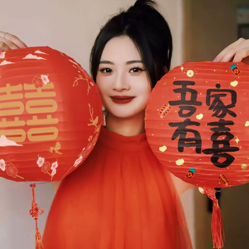 Красный фонарь, комплект, подвеска для невесты, китайский стиль