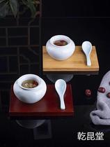 Hotel specialty restaurant fashion personality drum ceramic dessert yogurt jar cup stew creative dry ice tableware