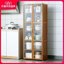 Dining side cabinet movable narrow high cabinet cabinet cabinet light luxury high-end ins wind European integrated wall landing