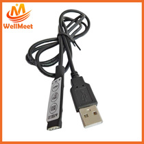 USB mini three-key RGB light belt controller 3-key led colorful light bar RGB dimmer 5V factory direct sales
