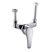 Copper electric water heater U-valve mixing valve mixer shower faucet hanging wall type hot and cold mixing faucet