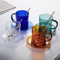 Manufacturer straight for thickened and cold-resistant glass coffee cup glass-cup home cup disc microwave heating