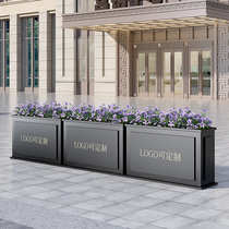 Real estate outdoor iron flower box combination municipal flower trough outdoor square Commercial Street property sales department planting box