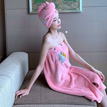 Dry hair cap bath towel set super absorbent thickened cute quick-drying wash headscarf women Korean shower cap headscarf