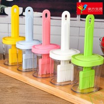 Oil brush Kitchen pancake Household high temperature silicone edible brush sauce Barbecue oil brush Press type with bottle integrated type