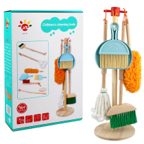 Wooden cleaning cleaning simulation House toys boys and girls practice housework combination broom tool set