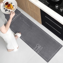 Erasable kitchen floor mat new 2022 simple water absorbent oil-absorbing carpet non-slip anti-oil pad no cleaning waterproof mat
