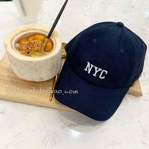 NYC Hat Female Summer Casual Soft Top Bright Baseball Cap Korean Fashion Letter Embroidered Cap Male Sun Hat