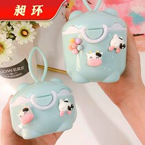 Cartoon baby milk powder box portable out milk powder packaging box baby supplementary food rice flour storage sealed moisture proof jar