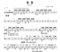 May day stubborn drum score without drum accompaniment dynamic spectrum slow down music jazz drum adult children