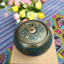 Guangxi ethnic characteristics Zhuang business gifts Zhuangjin pattern teapot ceramic tea cup tea pot set