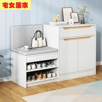 Net red shoe cabinet household doorway with shoe stool can sit in the shoe cabinet in one body assembly wooden shoe cabinet stool