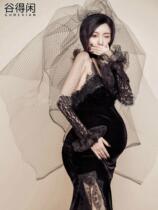 Pregnant Woman Photos Clothing Little Frescoed Pregnancy Maternity Dress Pregnant Woman Photography Clothing Photograph Clothes Pregnant Women Write True Costumes