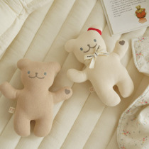 MO TIME South Korea Ins Baby Soothing Doll Baby Knit Cotton Small Bear Paparazzi Sleep Toy Can Nibble