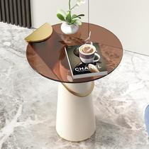 Nordic Light Lavish Sides A Few Home Living Room Sofa Small Round Table Side Table Rear Modern Minima Stainless Steel Glass Corner a few