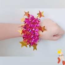 Dance props Wrist star bracelet Performance Sports games Kindergarten 61 childrens bells Sequins Rubber bands Festival flowers