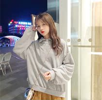 polo sweater female spring and autumn Korean version 2020 new student pullover leisure loose long sleeve college style top
