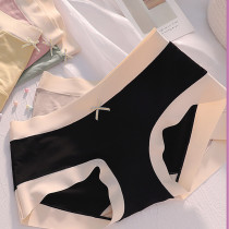 Brand No-scratches briefs Womens pure cotton crotch Low waist Sexy fashion Ice Silk Summer naked Skinny little lady Bottom pants