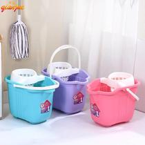 Plastic mop bucket mop bucket thickened household dormitory screw bucket spin dry dehydration clean squeeze water drain family large