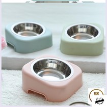 Pet food Basin Dog Basin Teddy dog bowl single Bowl dog bowl rack tableware anti-knock cat food dog food diagonal eating bowl