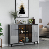 Light luxury rock board dining cabinet ultra-thin 30cm narrow wall integrated living room modern simple tea cabinet storage cupboard