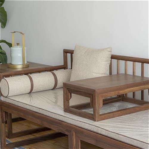 New Chinese style solid a wood Arhat bed Simple r small apartment type Black walnut sofa Zen club people V residence card seat Princess