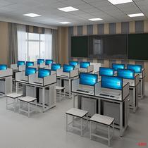  School computer desk Training room screen partition table and chair microcomputer cloud classroom Driving school desktop English exam table