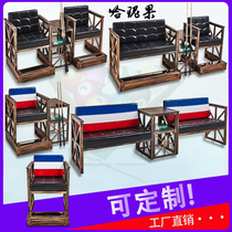 Billiards sofa club table tennis leather chair thickened wait-and-see four billiards billiards pool hall back deck