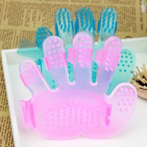 Dog bath brush five finger gloves massage brush pet hand palm type bath brush dog cleaning supplies