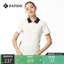 RAPIDO Thunder Road Summer Ladies Fashion Short Sleeve Turtlenecks T-shirt Sports Casual Sweater Polo Shirts