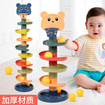 Baby toys early education track turn Music 6-8 months male and female baby Puzzle Ring Ball 0-1-2-3 years old