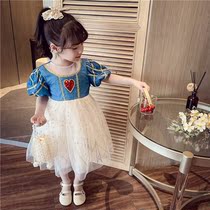  Girls  dresses 2021 summer new female baby fairy tale princess mesh tutu little girl western skirt