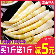 Yu qu pickled pepper bamboo shoot dried snacks small package bamboo shoot sample mountain pepper crisp bamboo shoot high mountain bamboo shoot tip open bag ready to eat 500g