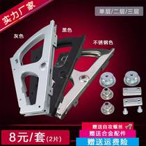 Round shoe cabinet hardware accessories under the shoe cabinet single layer double floor overturning frame ultra-thin shoe cabinet revolving type rotation