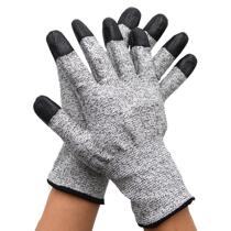PU coated finger gloves antistatic anti-slip labour gloves 13-pin abrasion-proof operation protective cut-proof gloves