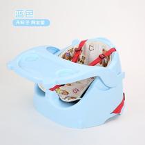 Baby learning chair artifact Slip car mobile dining chair Baby seat four five six months with wheels do not hurt the spine