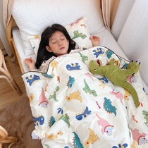 Full cotton Children Summer cool quilted by pure cotton Kindergarten air conditioning by baby Nap Small Quilt Cartoon Newborn Baby Hug Quilt