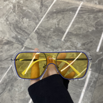 Tyrannosaurus super cool irregular box one big frame sun glasses bun glasses plain net red Street Photo Sunglasses female round