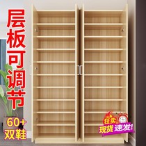 Shoe cabinet home door large capacity solid wood multi-layer storage cabinet shoe rack against the wall economical balcony sunscreen locker
