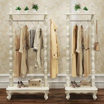 Bedroom hangers light luxury home floor-to-ceiling living room coat rack room luxury European solid wood clothes rack hangers