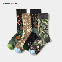 National tide new autumn 2021 New French Tide brand cotton socks children Spring and Autumn jacquard Net Red personality leisure European and American creation
