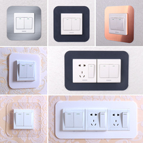 Acrylic switch decorative wall sticker household socket protective cover snap-on non-stick panel shielding creative frame cover