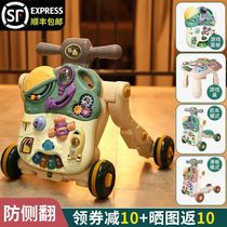 Baby car learning to walk anti-o-leg two-in-one artifact Eight months old child 1 year old hand push walker toy