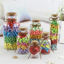Transparent glass bottle lucky star bottle wish bottle DIY cork drift bottle origami star bottle 520 gift for boyfriend