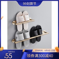 Bathroom trailer rack wall hanging non-perforated toilet wall shoes drain storage rack toilet stainless steel rack