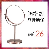Practical two-sided enlarged mirror front and back home three-dimensional girl heart double mirror vanity mirror high foot table mirror