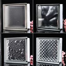 Living room large hollow brick cloud pattern glass brick partition wall ultra-white Jinghua background wall frosted square entrance