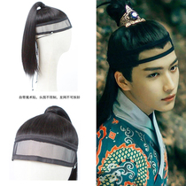 Hanfu one-piece Ming fake hair headgear Mens and womens childrens ancient costume forehead wig lazy net towel ancient style film and television