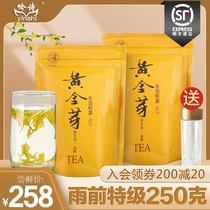 Golden Bud Tea 2021 New Tea Anji White Tea Rain Premium 250g Milk White Fragrant Rations Green Tea Flagship Store
